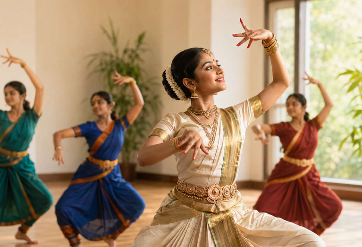 Dance class at Pranavam Academy